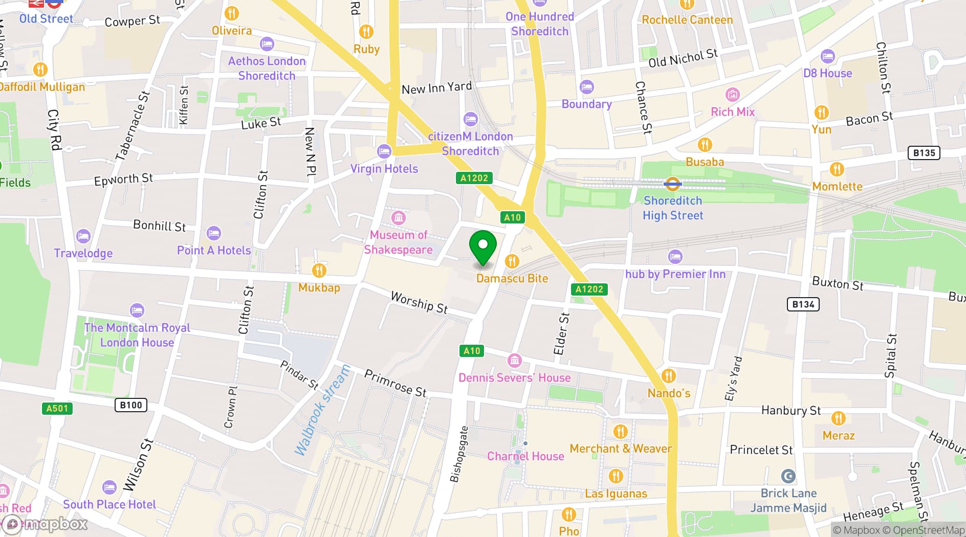 Map showing Light Bar & Dining