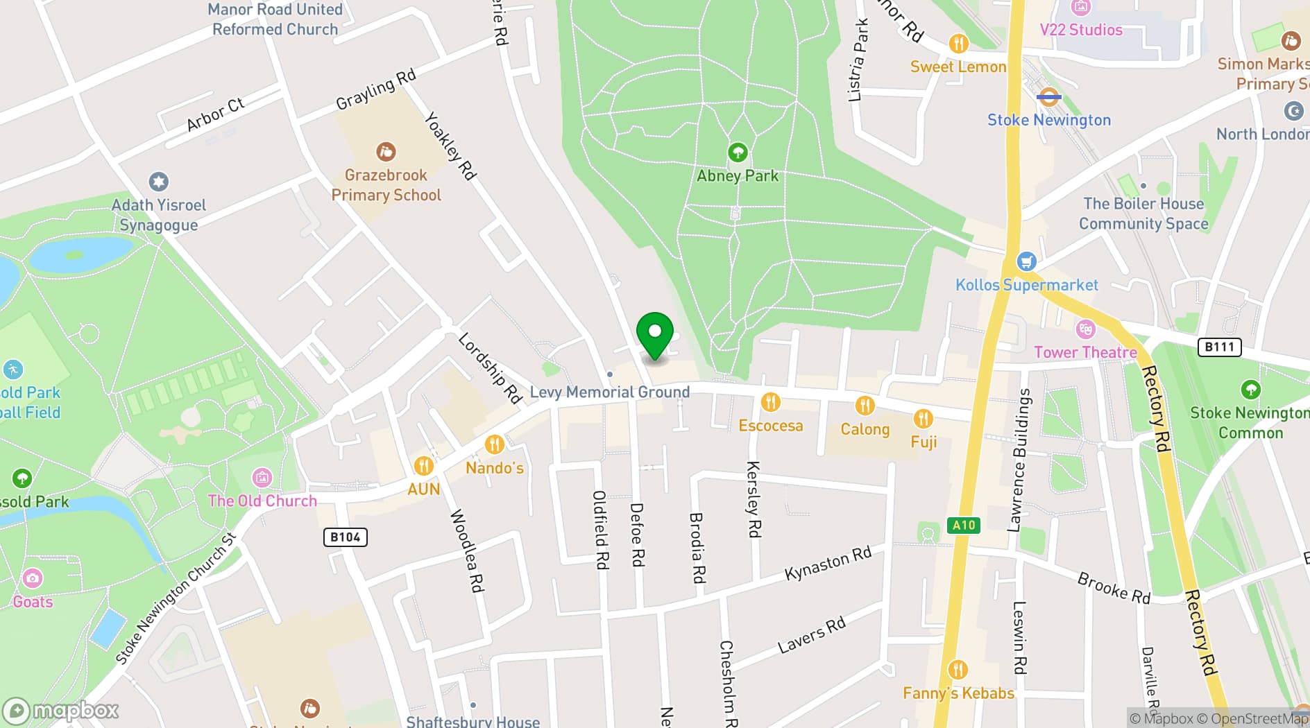 Map showing Reel Rebels Music Studios