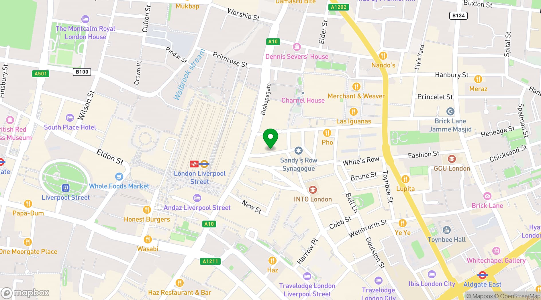 Map showing Boutique Reformer Pilates studio
