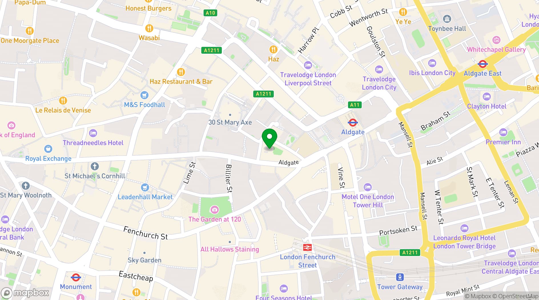Map showing The Old Tea Warehouse