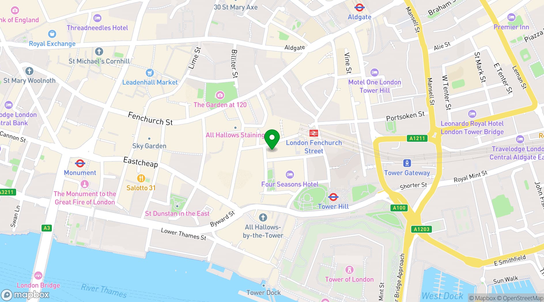 Map showing ICS Maritime Hub