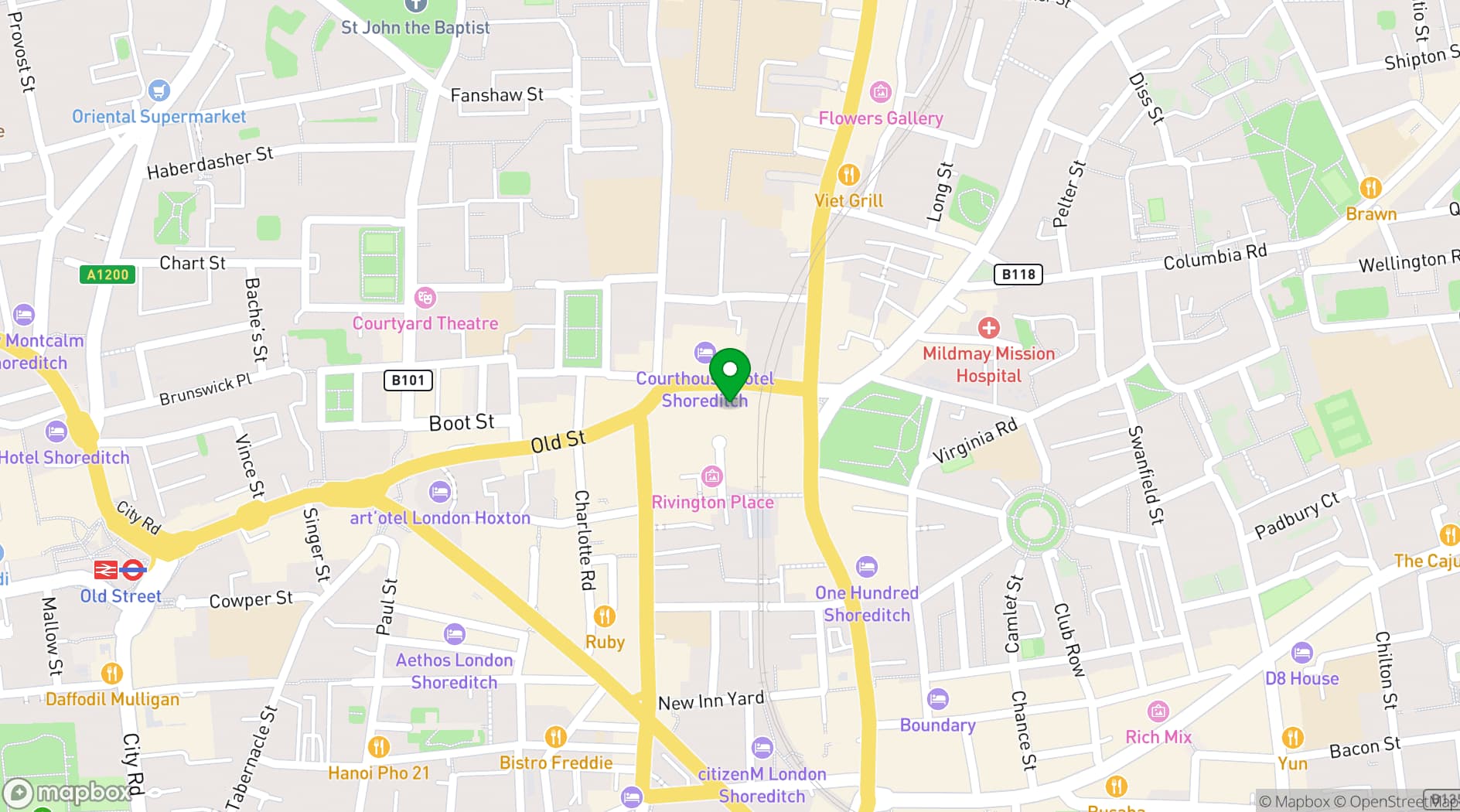 Map showing Christmas Social 