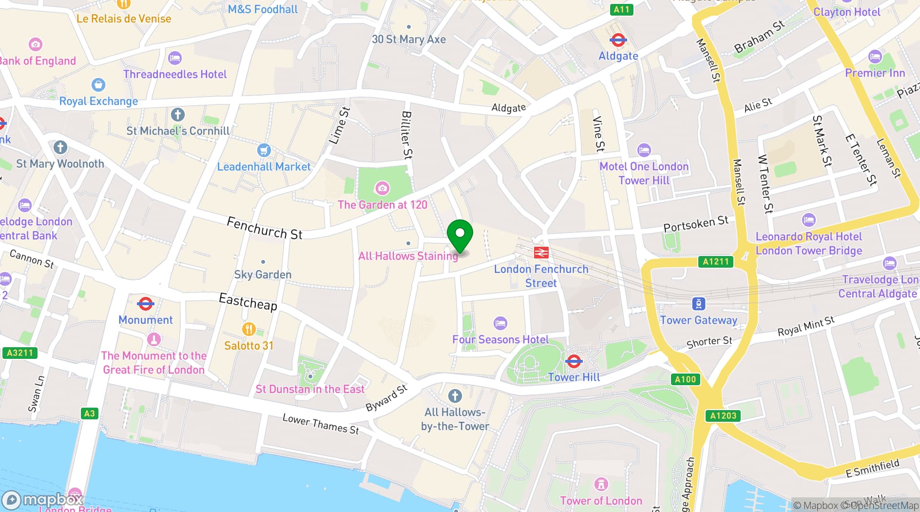 Map showing Kirin Japanese Restaurant & Bar