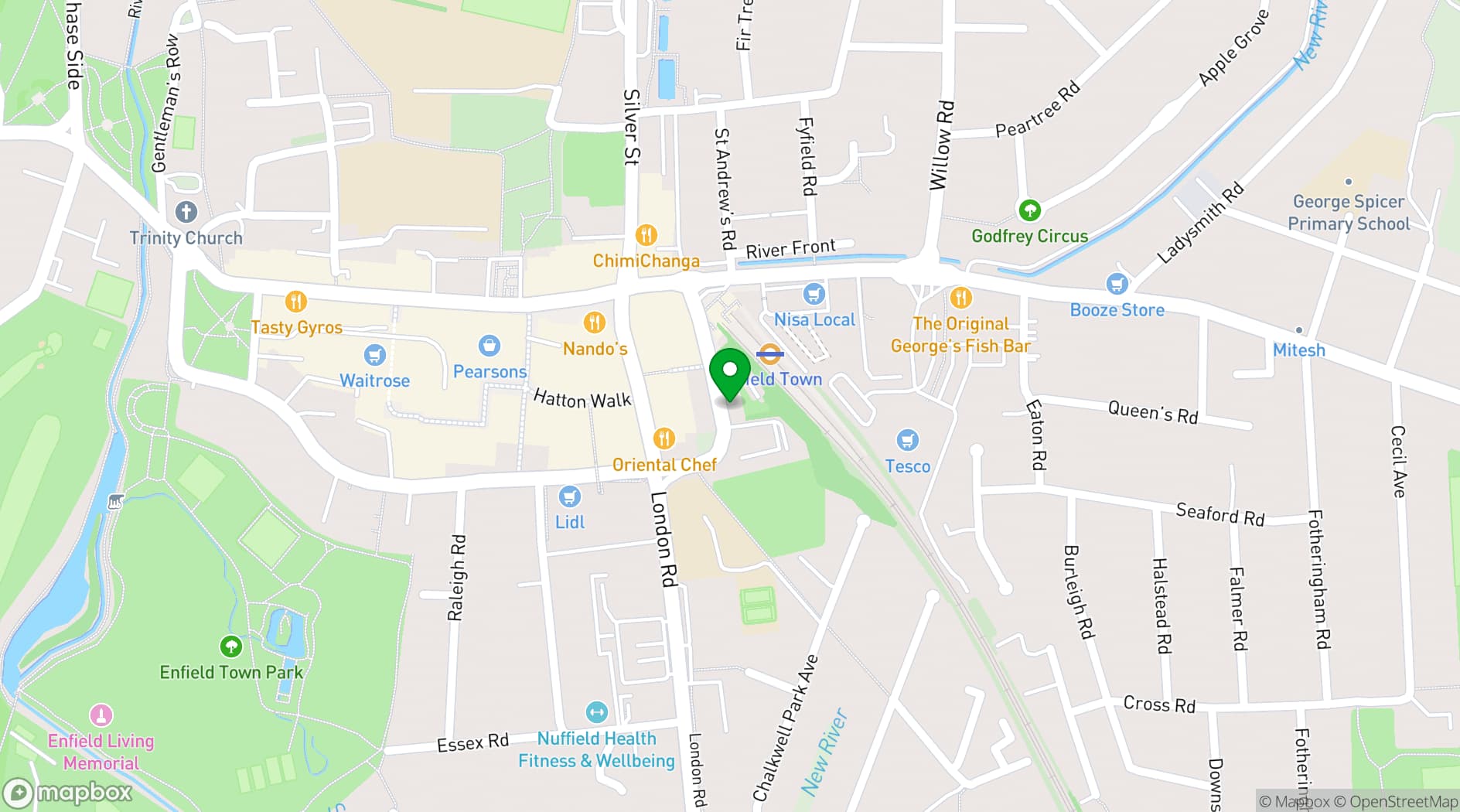 Map showing BABYLON BAR & LOUNGE