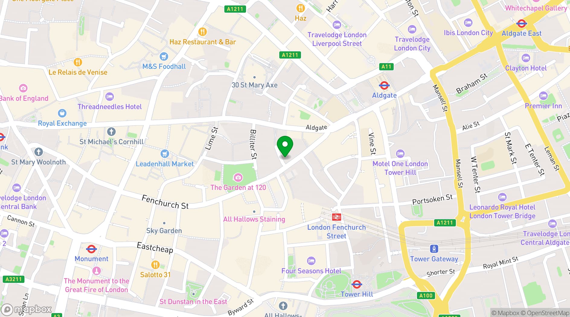 Map showing Willy's Wine Bar