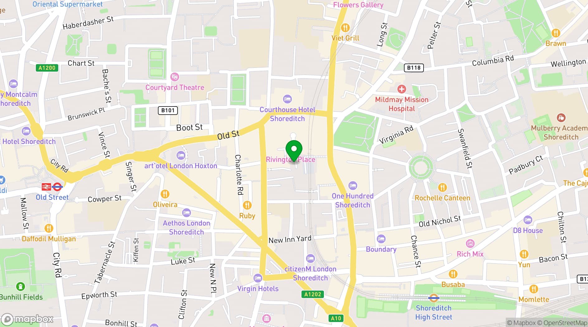 Map showing Bread and Butter Lounge