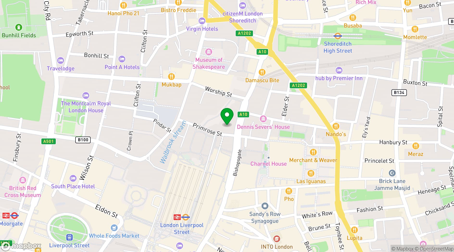 Map showing Tank & Paddle
