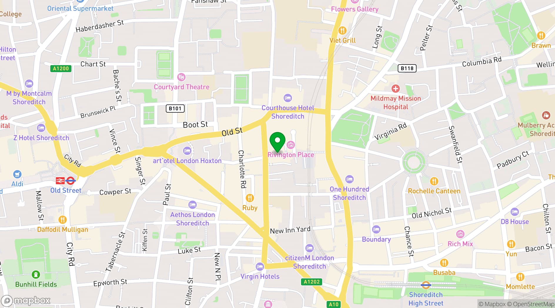 Map showing The Lighthouse Bar