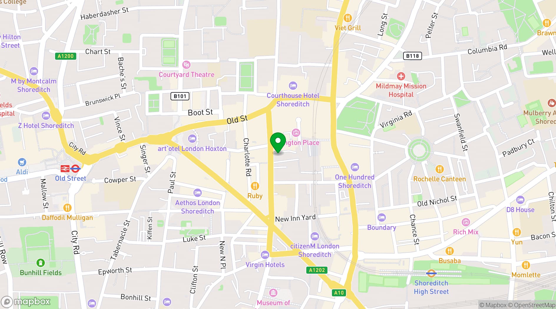Map showing Strongroom Bar & Kitchen