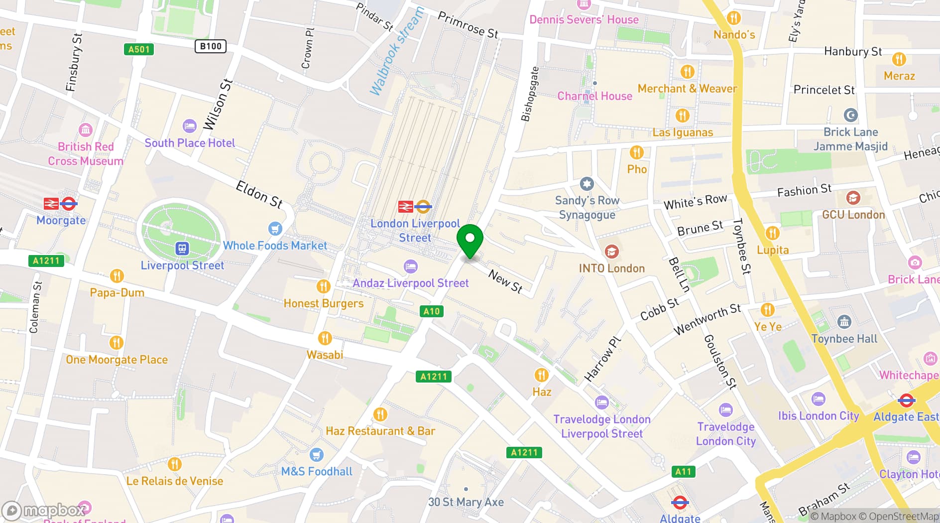 Map showing New Street Wine Shop 
