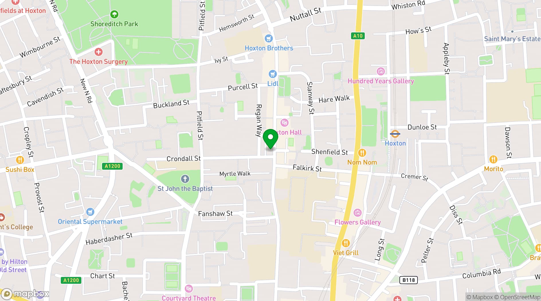 Map showing CUB