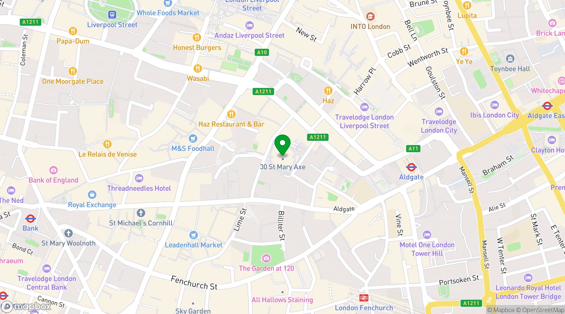 Map showing Notes Gherkin