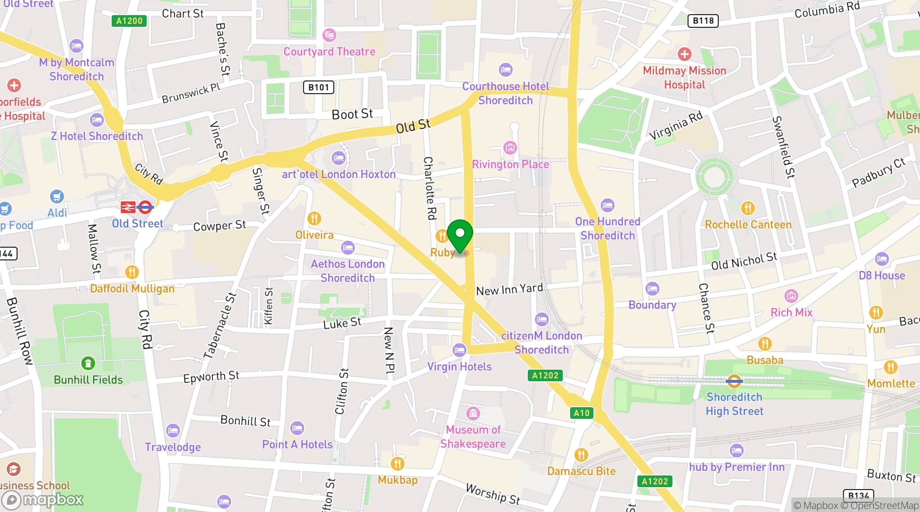 Map showing Blooming Founders