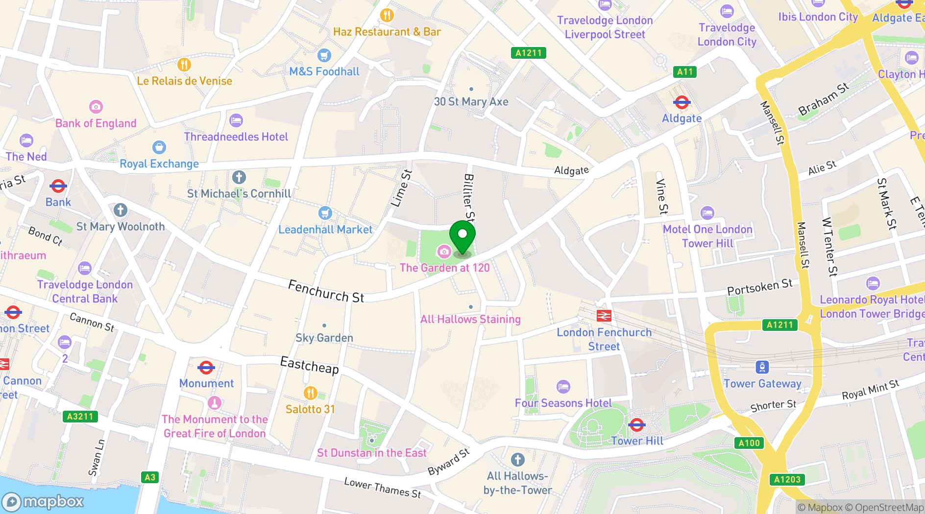 Map showing 14 Stories