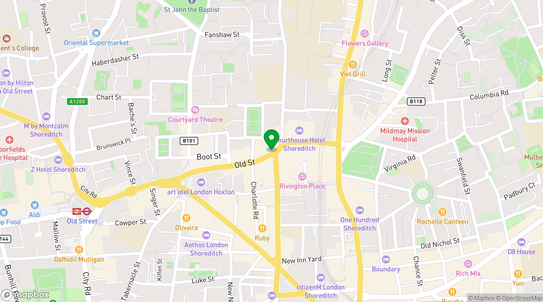 Map showing  331 Old Street