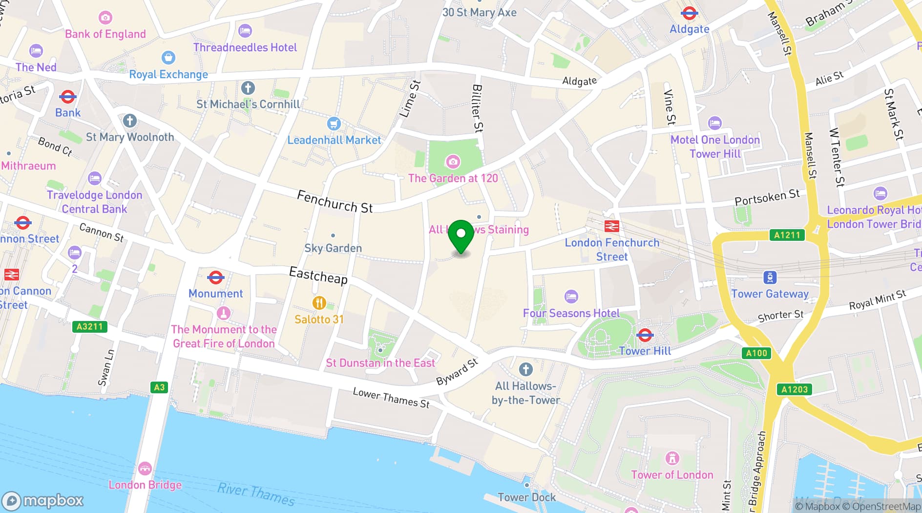 Map showing WeWork - Office Space & Coworking