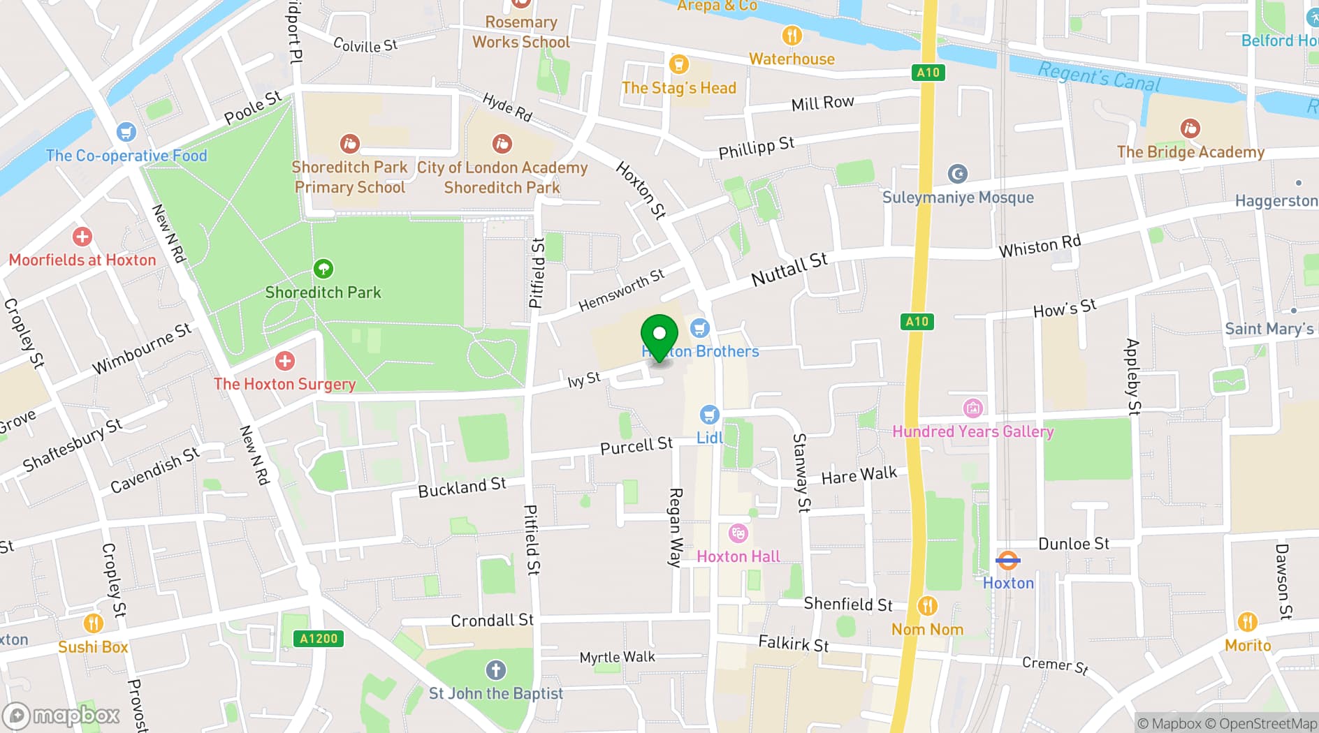 Map showing Ivy Street Family Centre