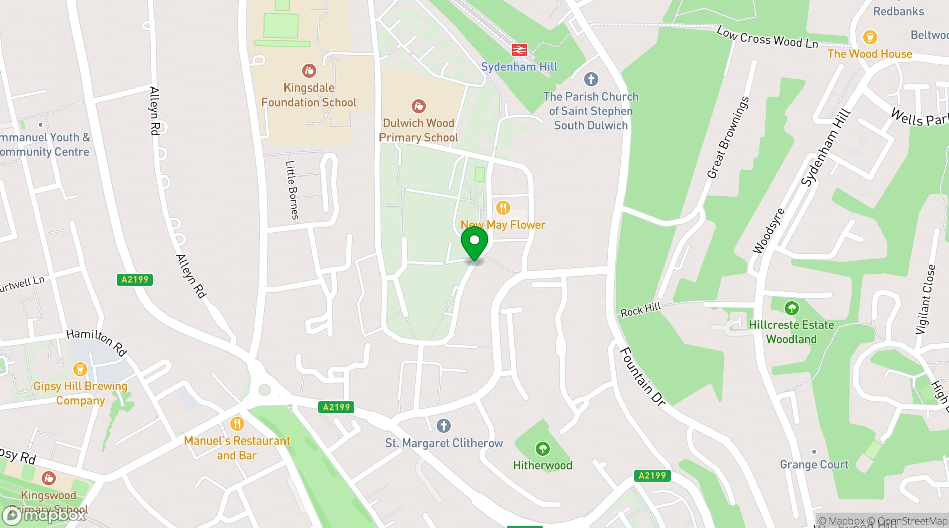 Map showing Kingswood Arts