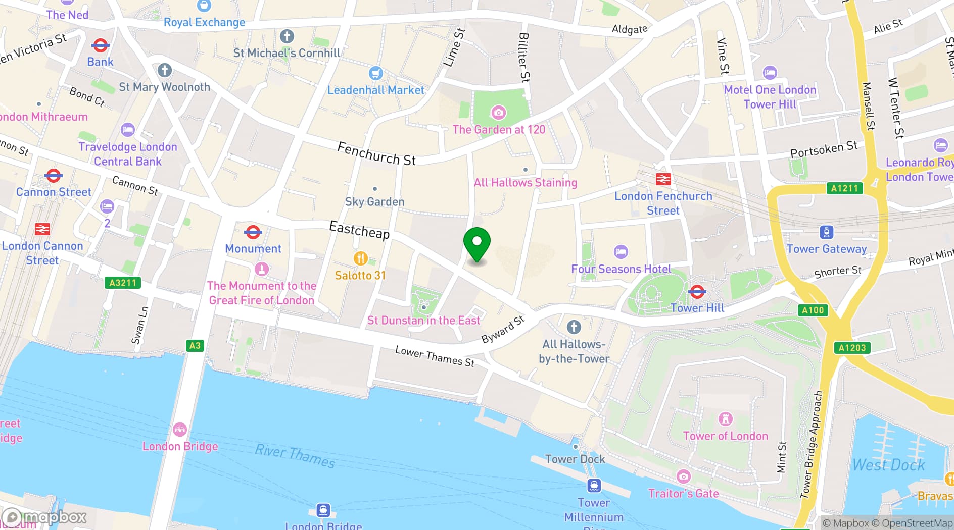 Map showing The Minster Building