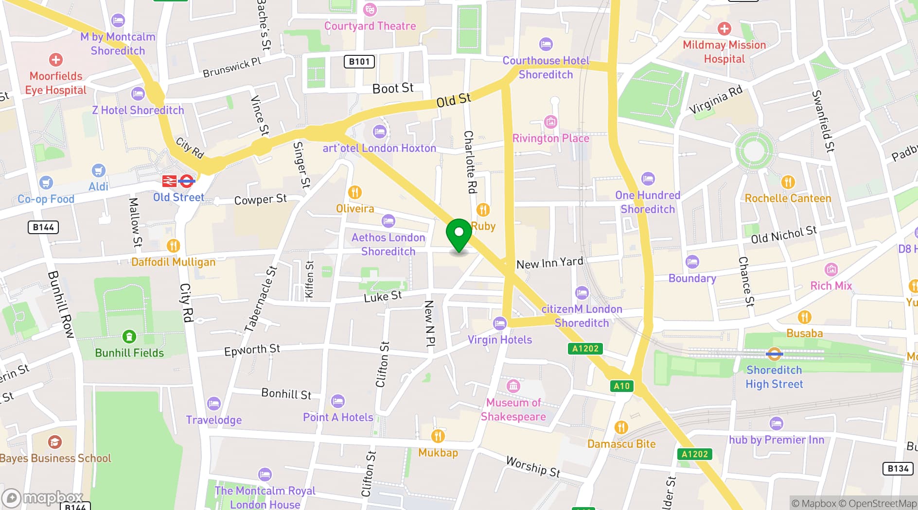Map showing TBC