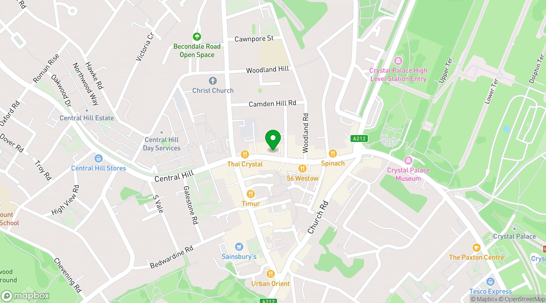 Map showing Nama Café and Cake House