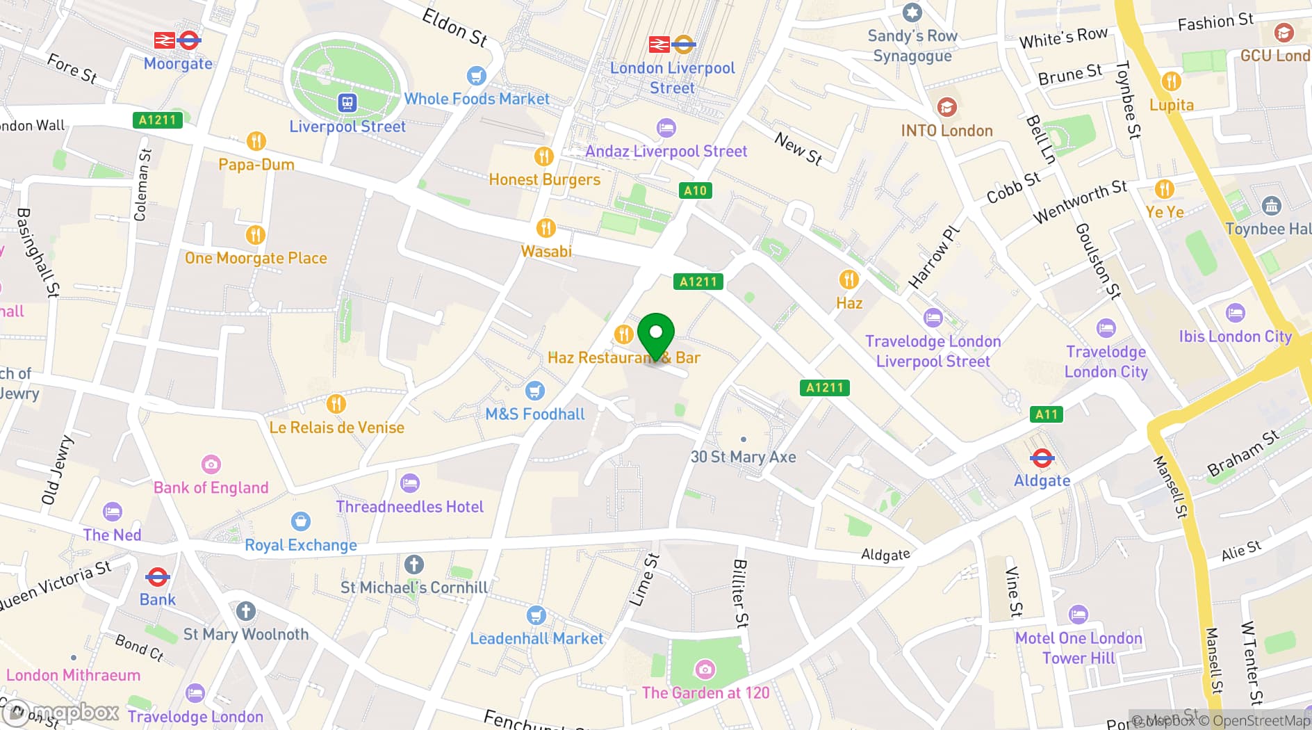 Map showing Leathersellers' Hall