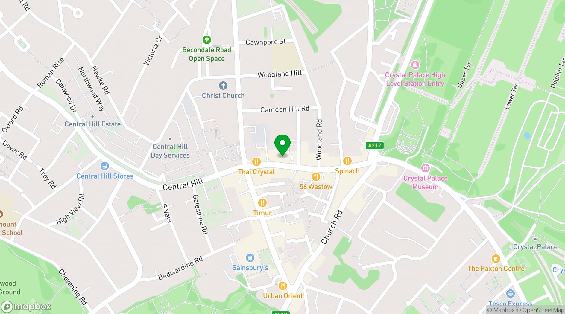 Map showing The Faber Fox