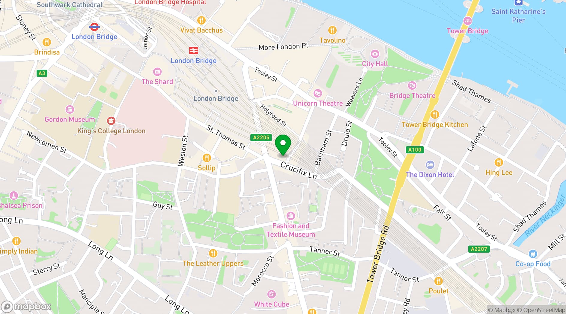 Map showing The Underdog Gallery