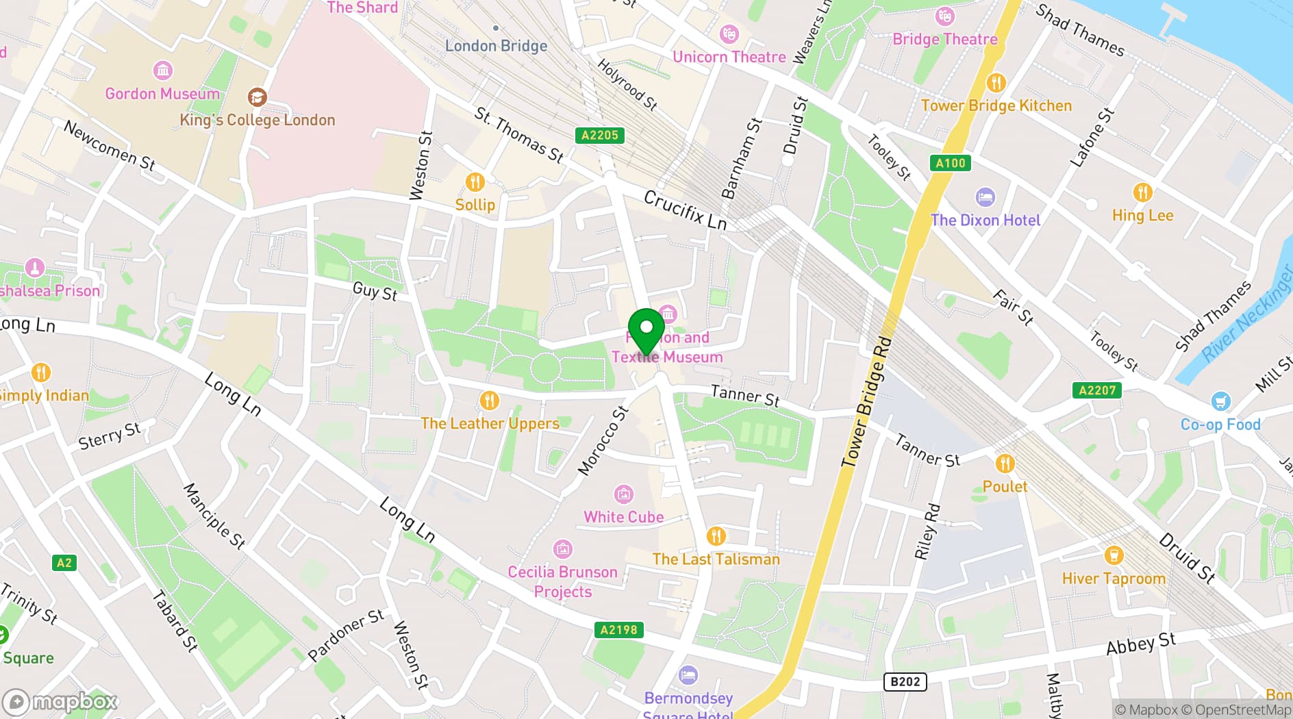 Map showing The Woolpack