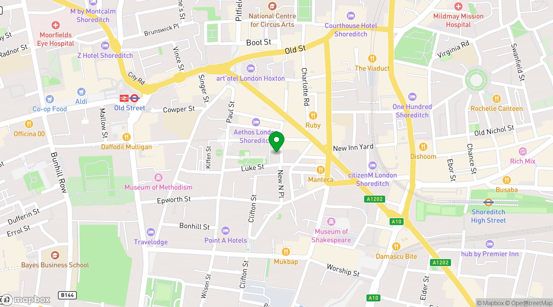 Map showing 1 Mark Square