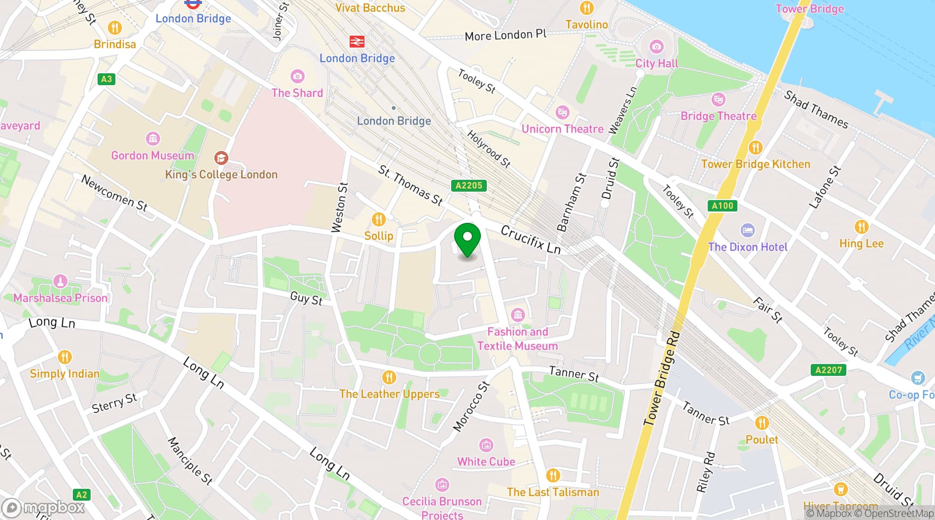 Map showing Tanner & Co
