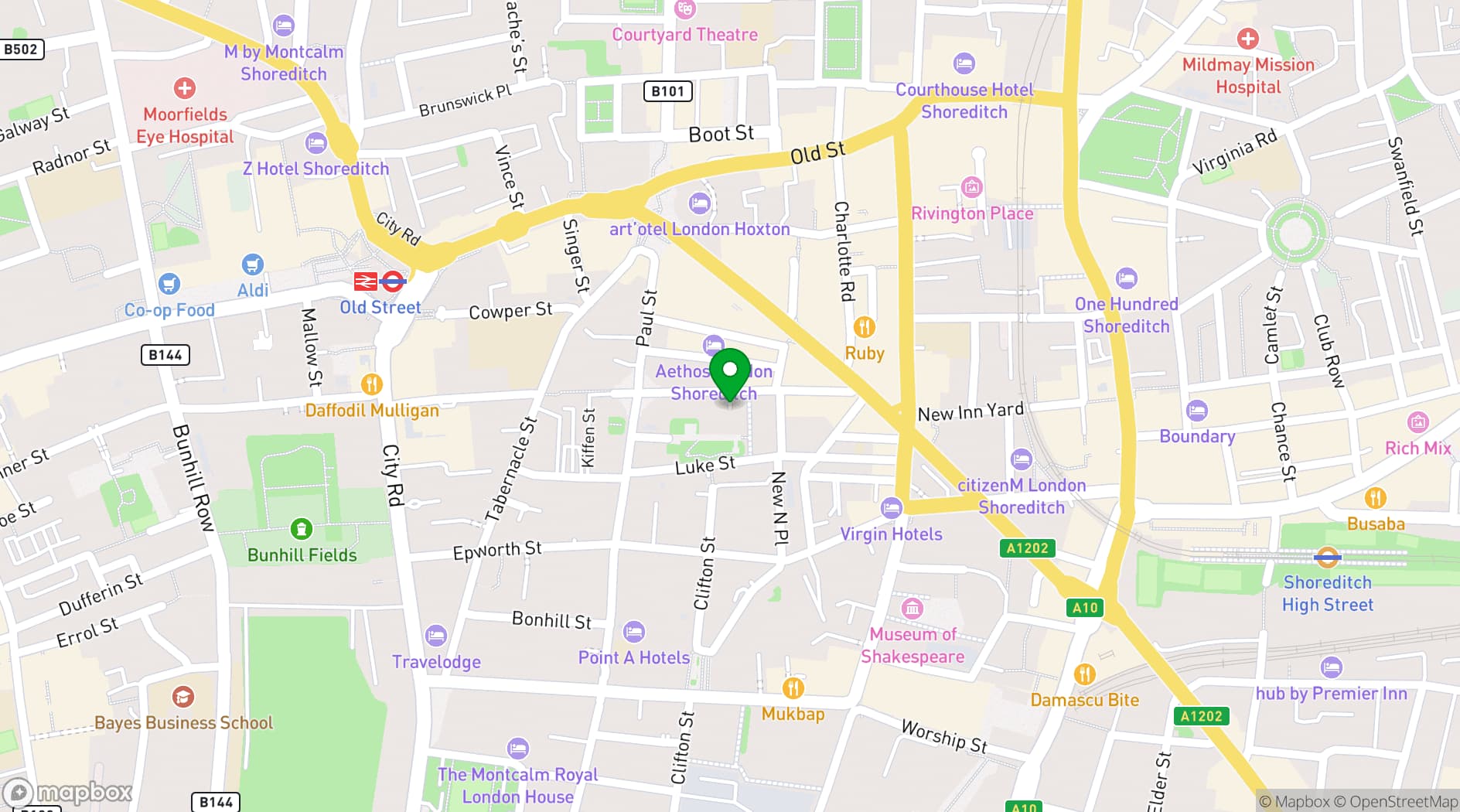 Map showing Sacred 