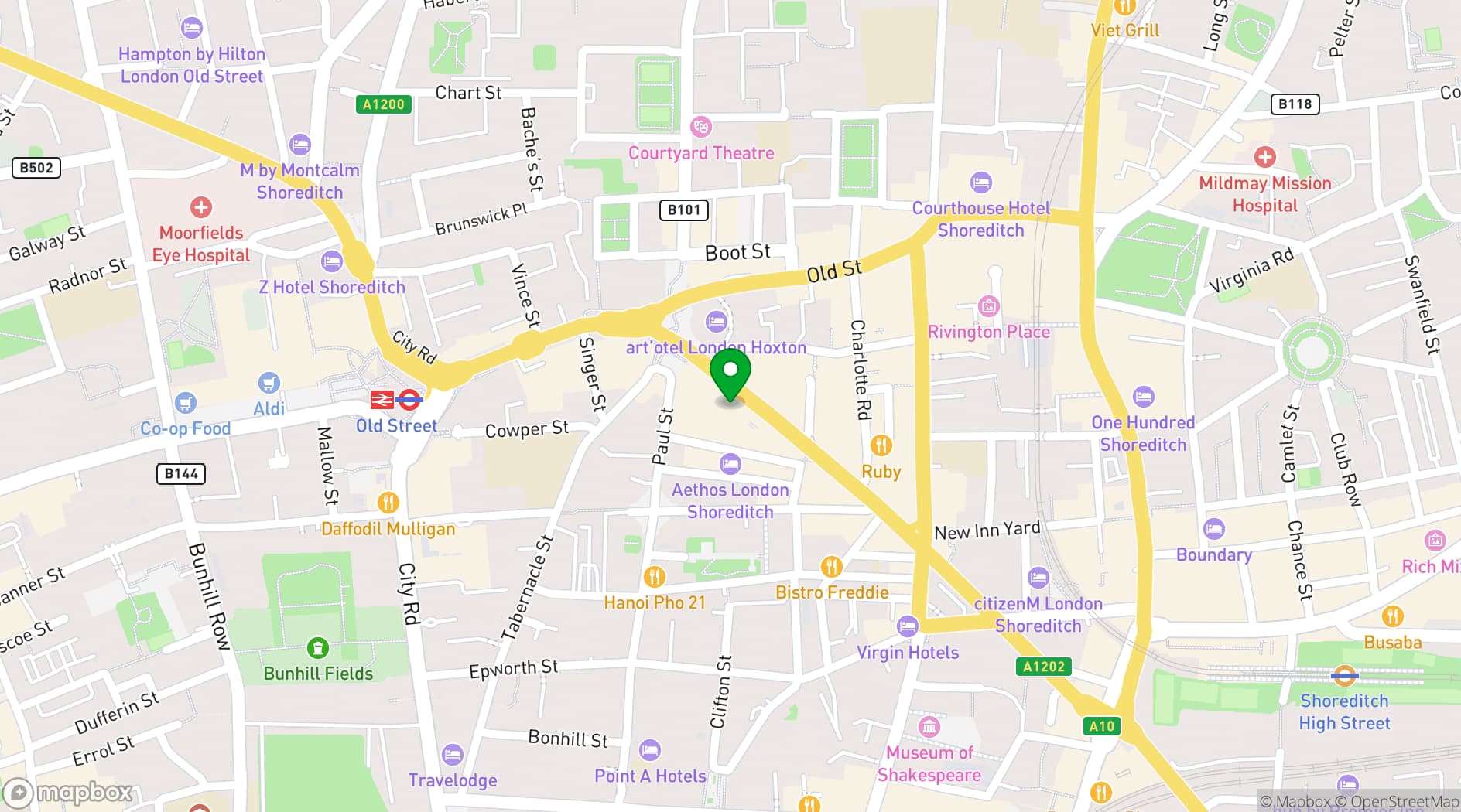 Map showing Bambini Club London