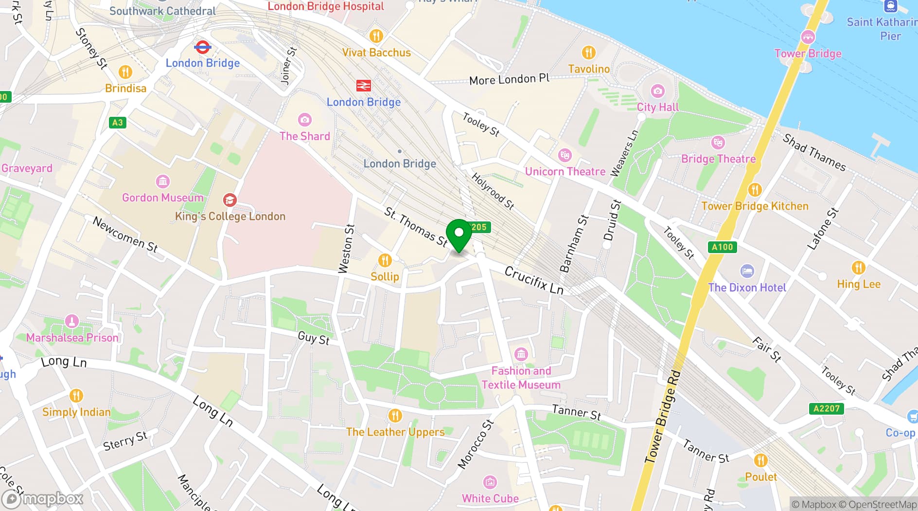 Map showing The Curling Club @ Vinegar Yard