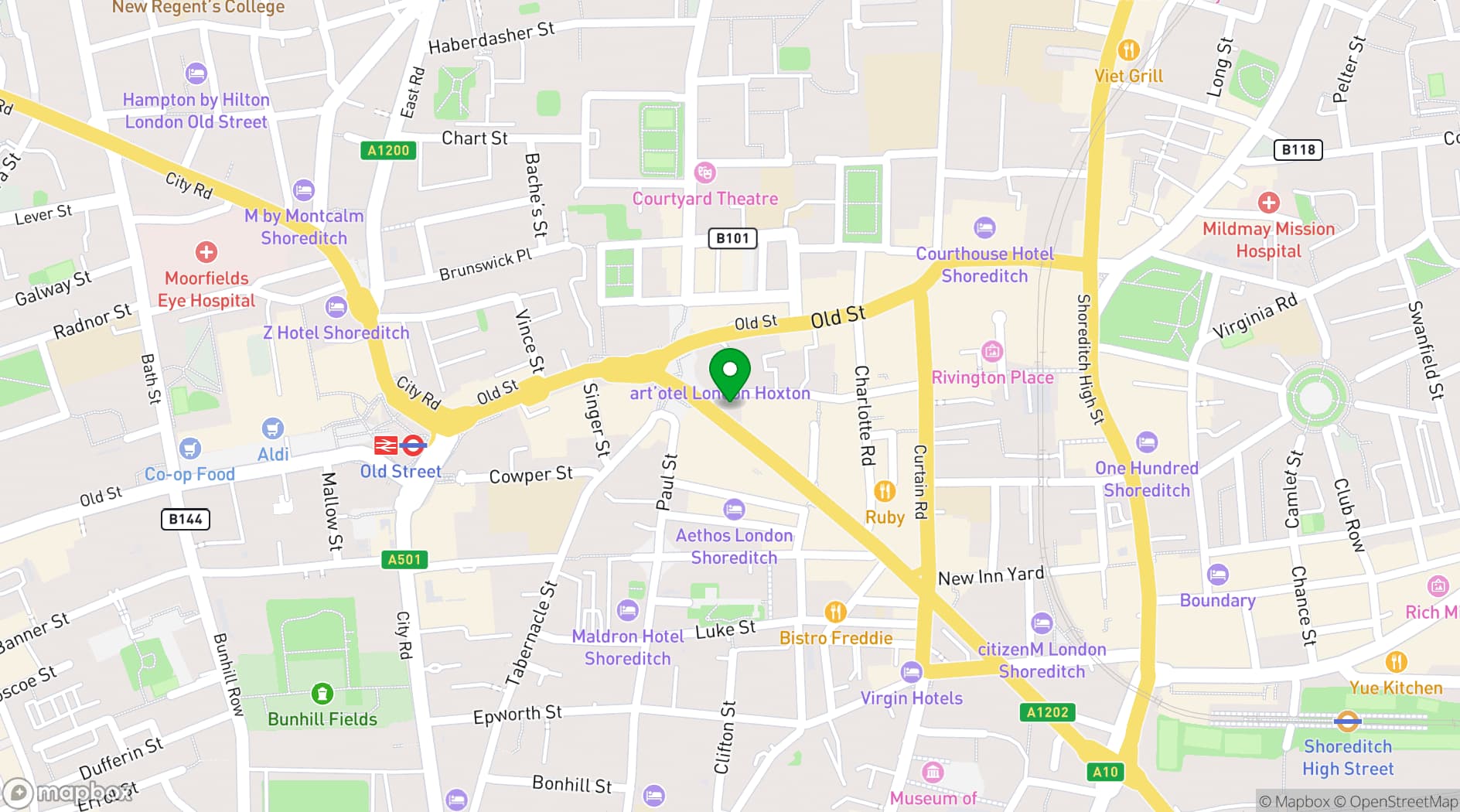 Map showing Work.Life Old Street