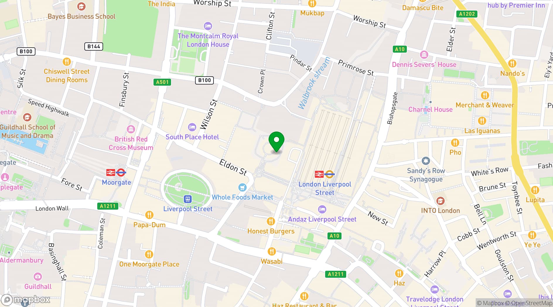 Map showing Yauatcha City