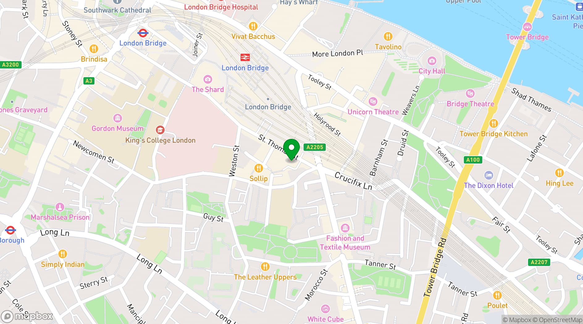 Map showing Vinegar Yard