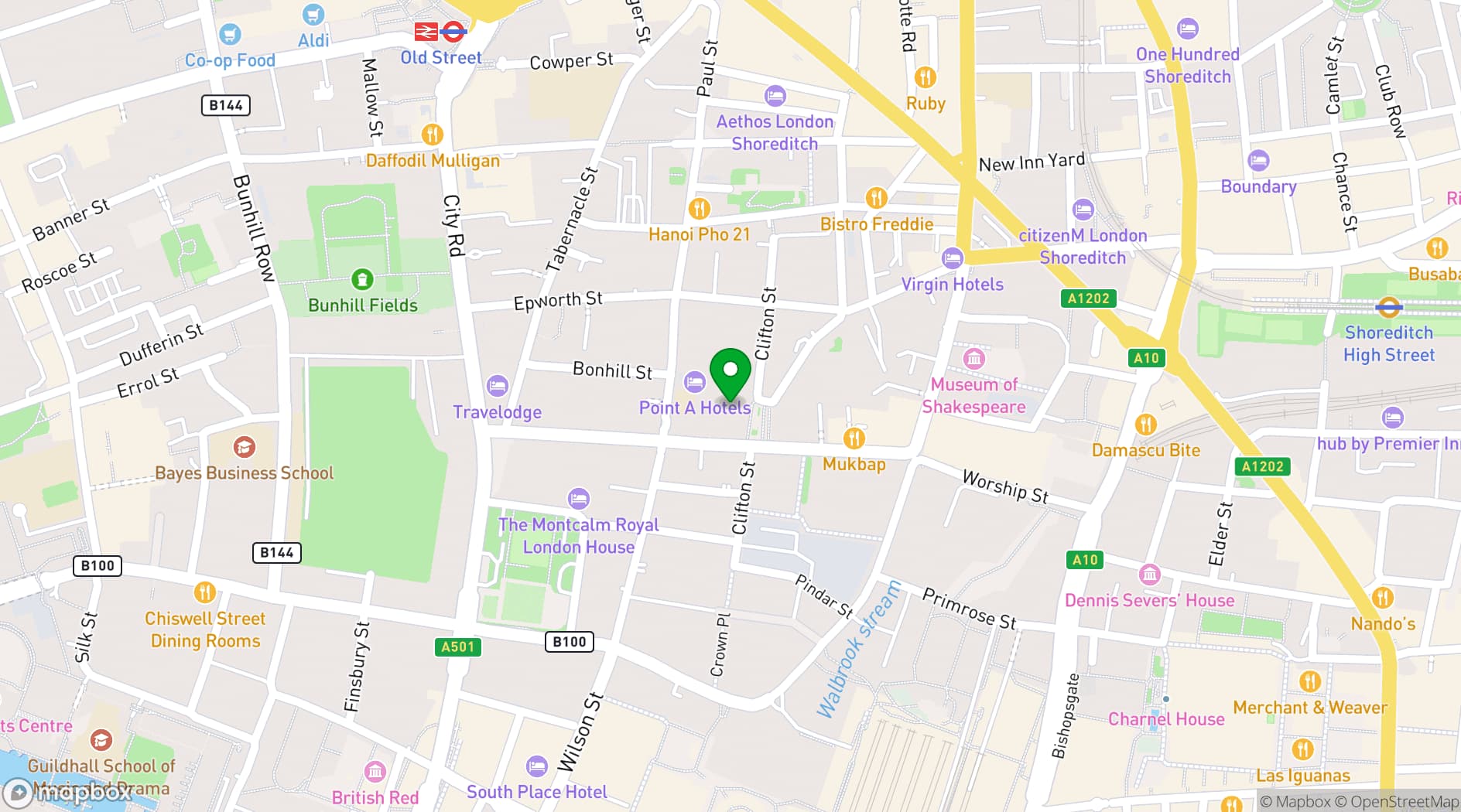 Map showing Warehouse 89