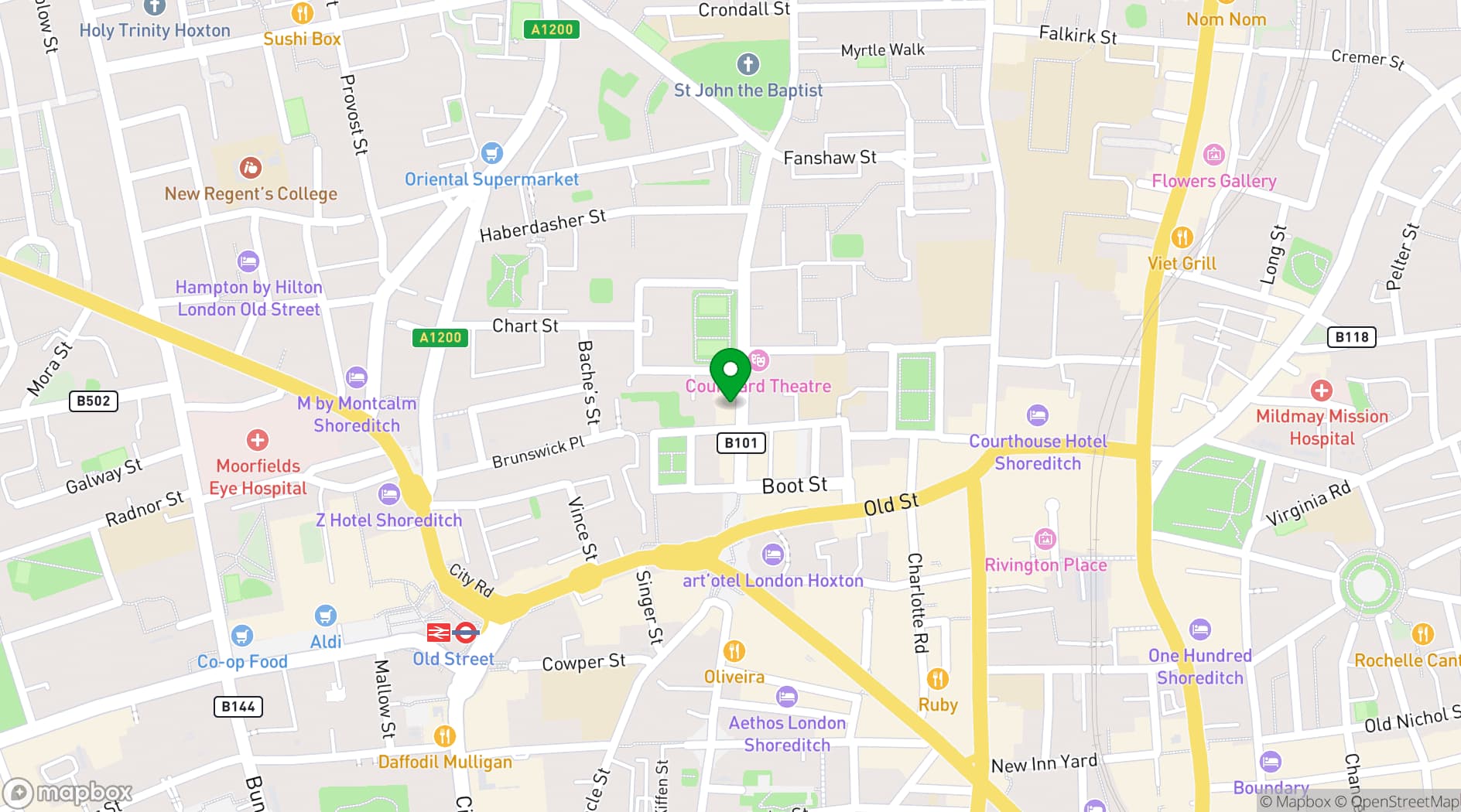 Map showing Encode Hub