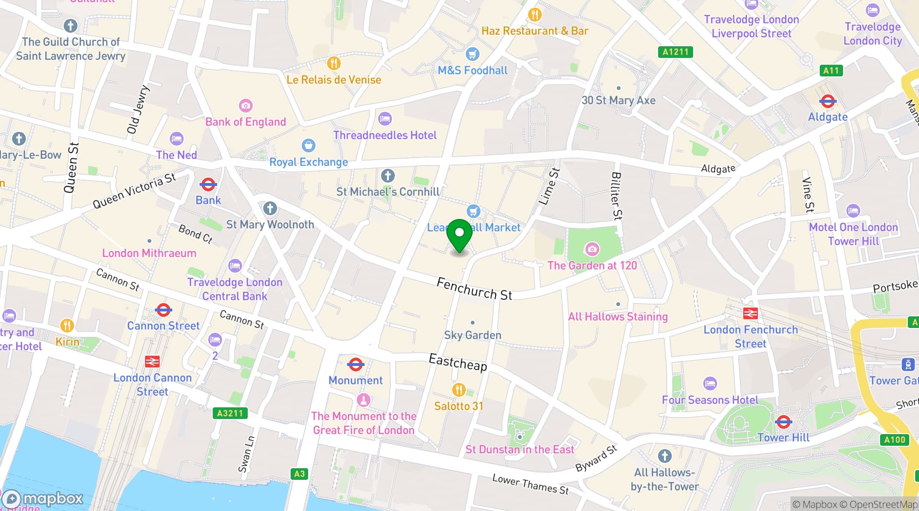 Map showing Pilpel's Basement Bar