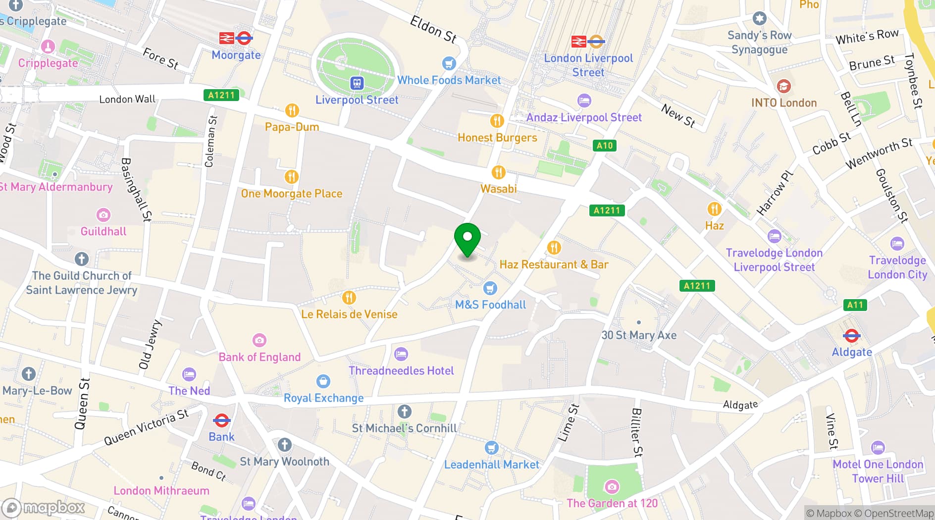 Map showing Broadwood Pub & Kitchen