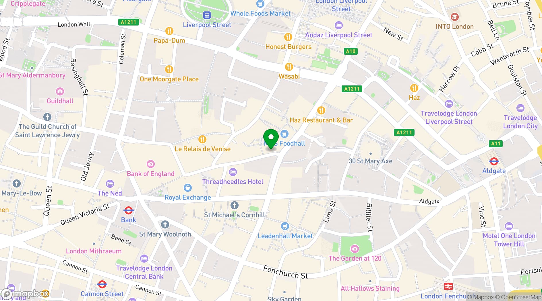 Map showing Piazza Italiana