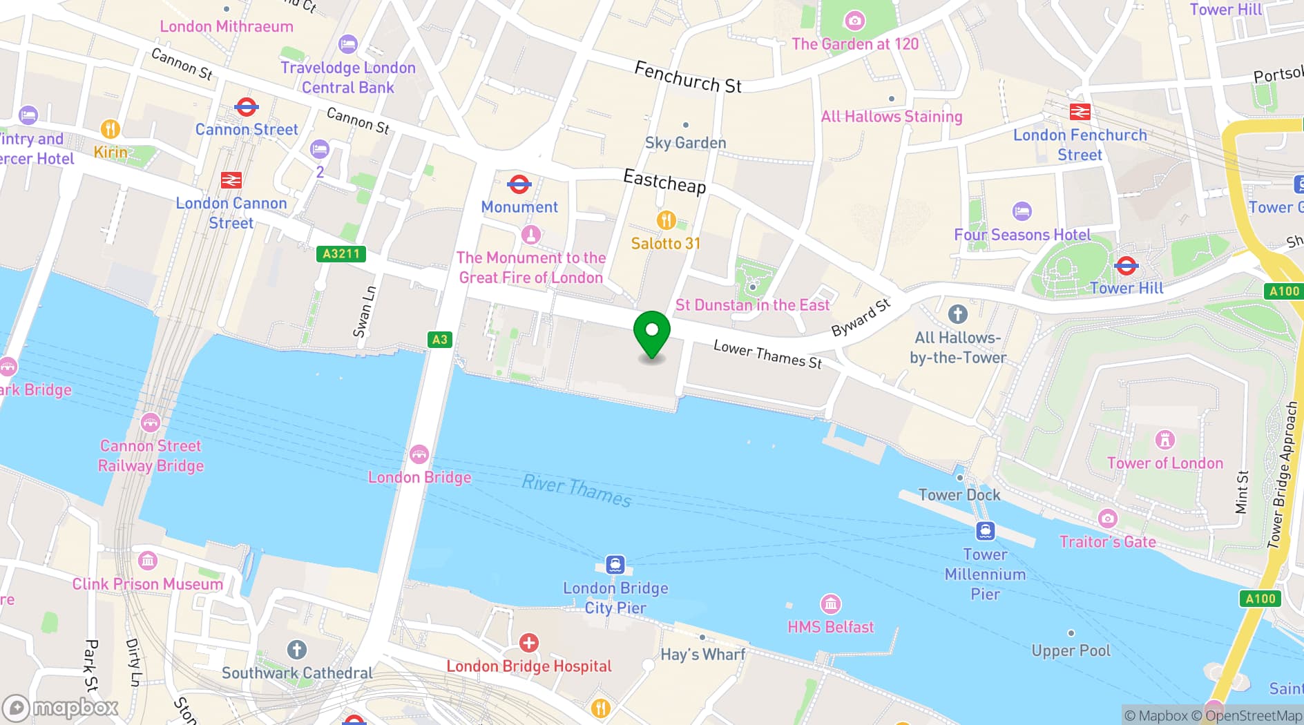 Map showing Old Billingsgate
