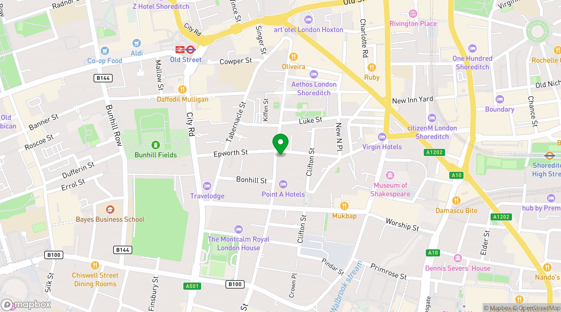 Map showing ISTD Dance Studio