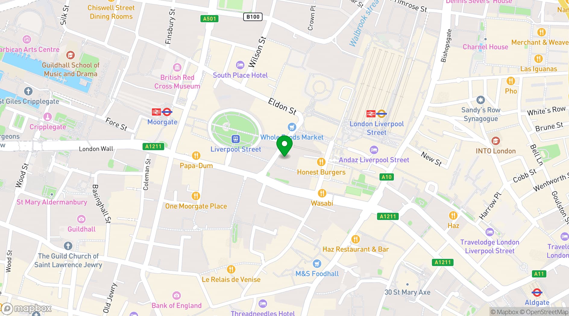 Map showing Office Space In Town