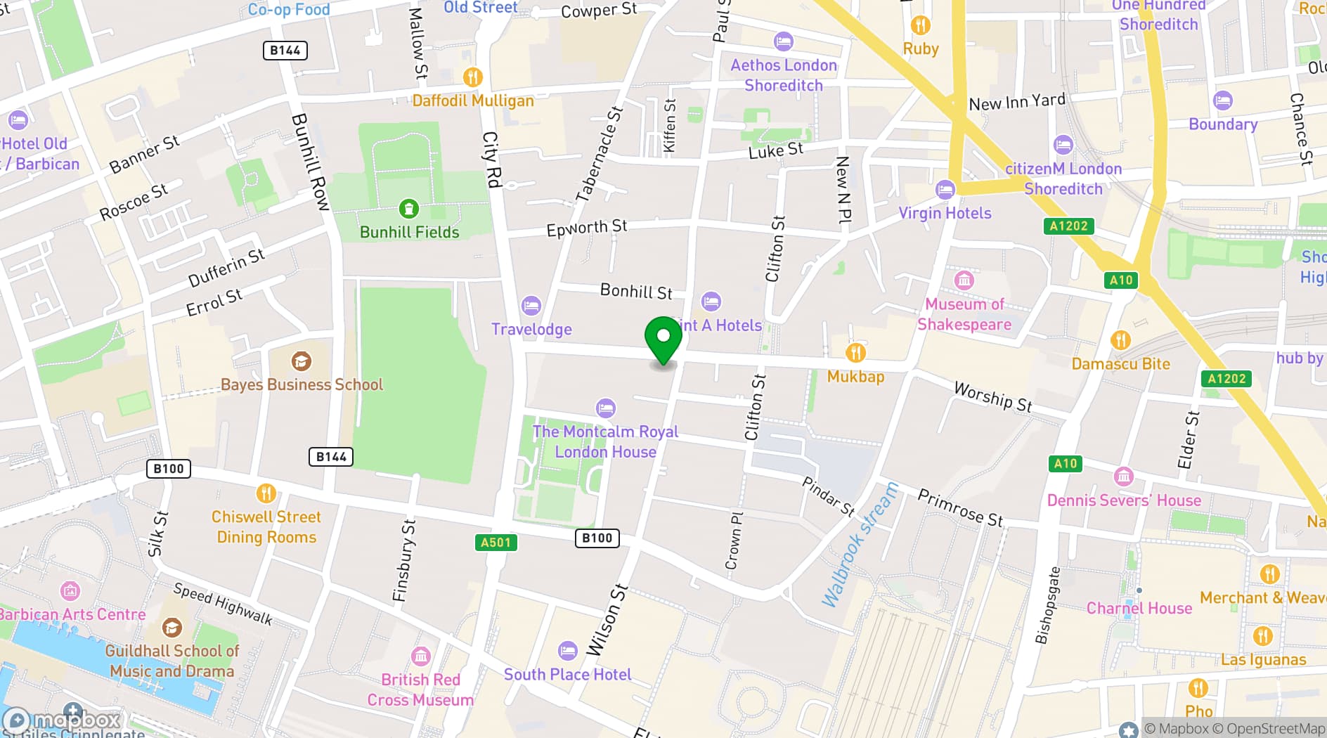 Map showing IDEALondon 