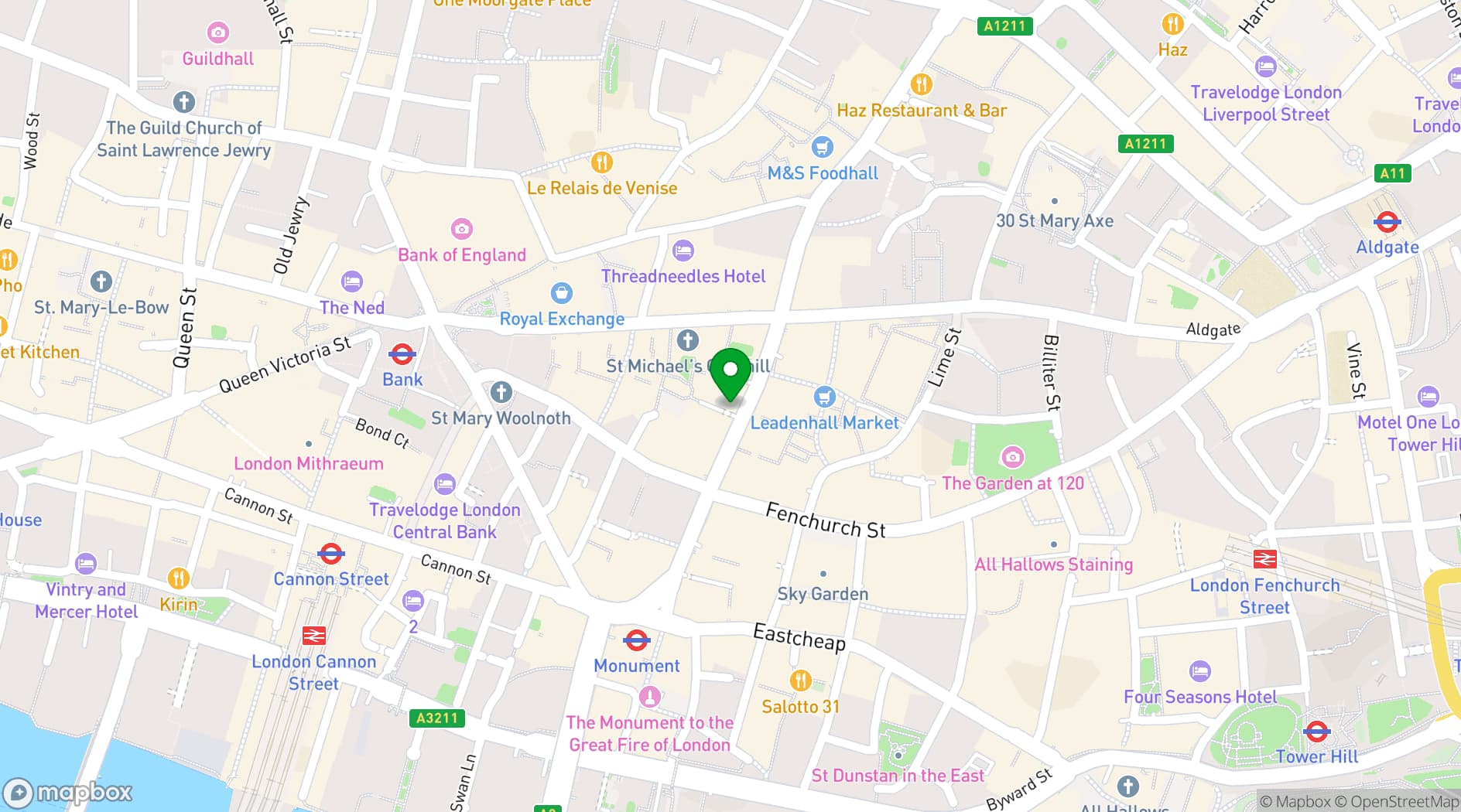 Map showing City Of London (Gaucho)