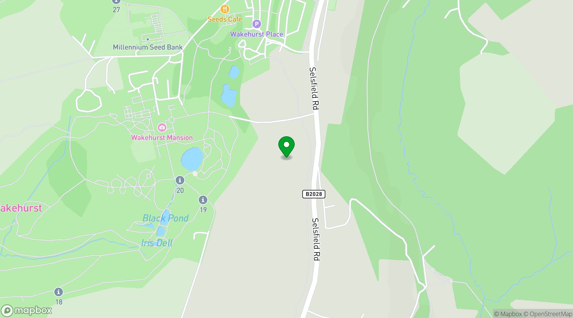 Map showing Wakehurst