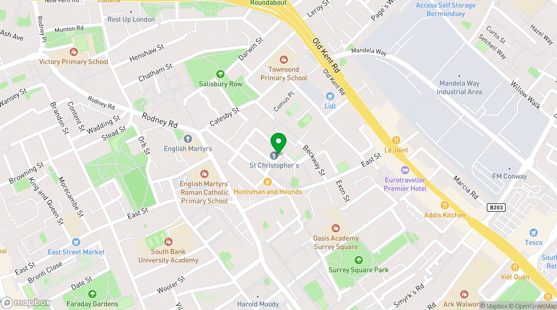 Map showing Pembroke House