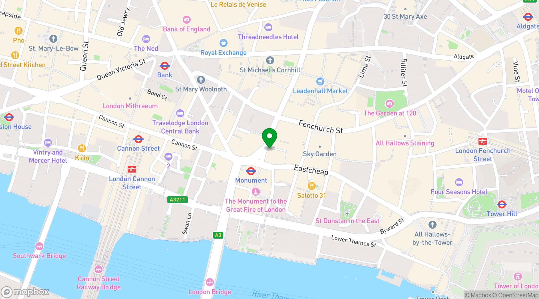 Map showing VAGABOND MONUMENT
